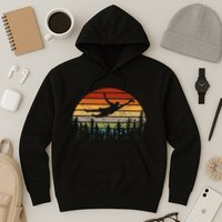 Retro Ultimate Frisbee Player Vintage Flying Disc Hoodie