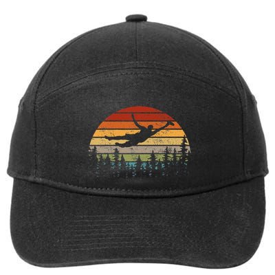 Retro Ultimate Frisbee Player Vintage Flying Disc 7-Panel Snapback Hat