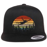 Retro Ultimate Frisbee Player Vintage Flying Disc Flat Bill Trucker Hat