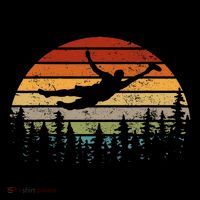 Retro Ultimate Frisbee Player Vintage Flying Disc Poster