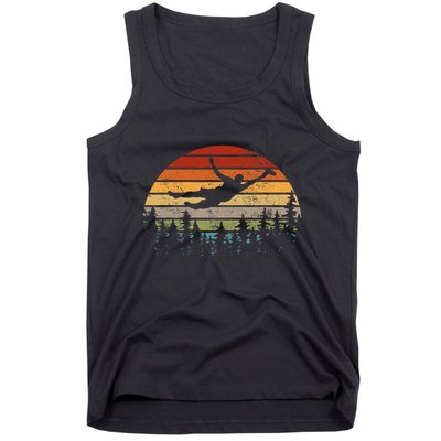 Retro Ultimate Frisbee Player Vintage Flying Disc Tank Top