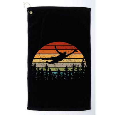 Retro Ultimate Frisbee Player Vintage Flying Disc Golf Towel