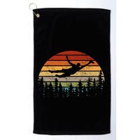 Retro Ultimate Frisbee Player Vintage Flying Disc Golf Towel