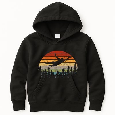 Retro Ultimate Frisbee Player Vintage Flying Disc Kids Hoodie