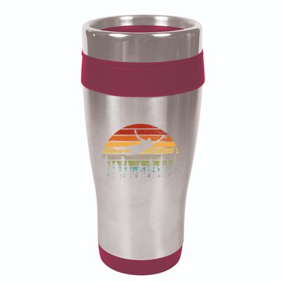 Retro Ultimate Frisbee Player Vintage Flying Disc 16oz Travel Tumbler