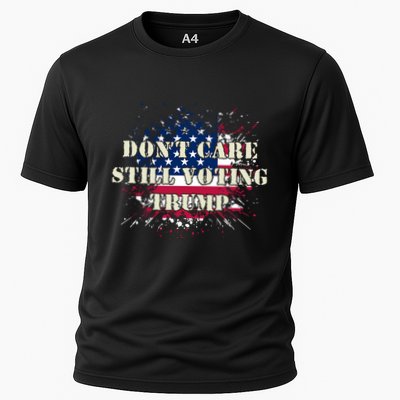 Retro Us Flag Design DonT Care Still Voting Trump Gift Cooling Performance Crew T-Shirt