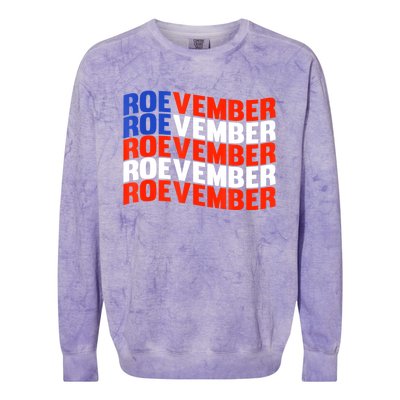 ROEVEMBER US FLAG Roe Vember Roe November Pro Roe Choice Colorblast Crewneck Sweatshirt