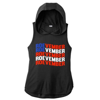 ROEVEMBER US FLAG Roe Vember Roe November Pro Roe Choice Ladies PosiCharge Tri-Blend Wicking Draft Hoodie Tank