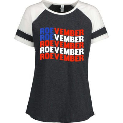 ROEVEMBER US FLAG Roe Vember Roe November Pro Roe Choice Enza Ladies Jersey Colorblock Tee