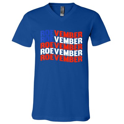 ROEVEMBER US FLAG Roe Vember Roe November Pro Roe Choice V-Neck T-Shirt