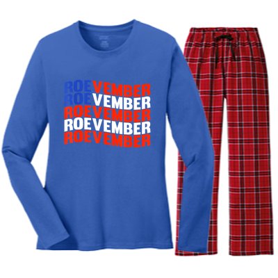 ROEVEMBER US FLAG Roe Vember Roe November Pro Roe Choice Women's Long Sleeve Flannel Pajama Set 