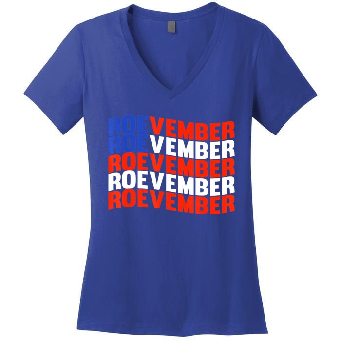 ROEVEMBER US FLAG Roe Vember Roe November Pro Roe Choice Women's V-Neck T-Shirt