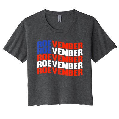 ROEVEMBER US FLAG Roe Vember Roe November Pro Roe Choice Women's Crop Top Tee