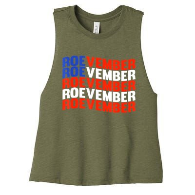 ROEVEMBER US FLAG Roe Vember Roe November Pro Roe Choice Women's Racerback Cropped Tank