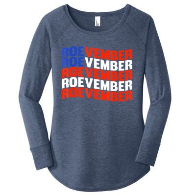 ROEVEMBER US FLAG Roe Vember Roe November Pro Roe Choice Women's Perfect Tri Tunic Long Sleeve Shirt