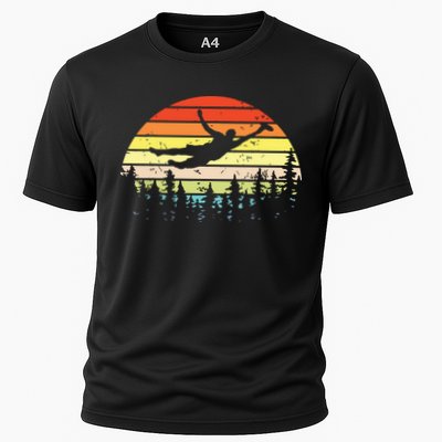 Retro Ultimate Frisbee Player Vintage Flying Disc Performance Shirt