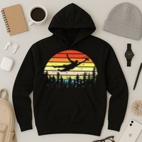 Retro Ultimate Frisbee Player Vintage Flying Disc Hoodie