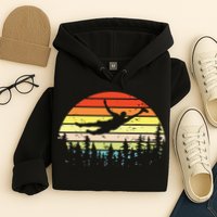 Retro Ultimate Frisbee Player Vintage Flying Disc Hoodie