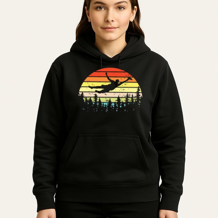 Retro Ultimate Frisbee Player Vintage Flying Disc Hoodie