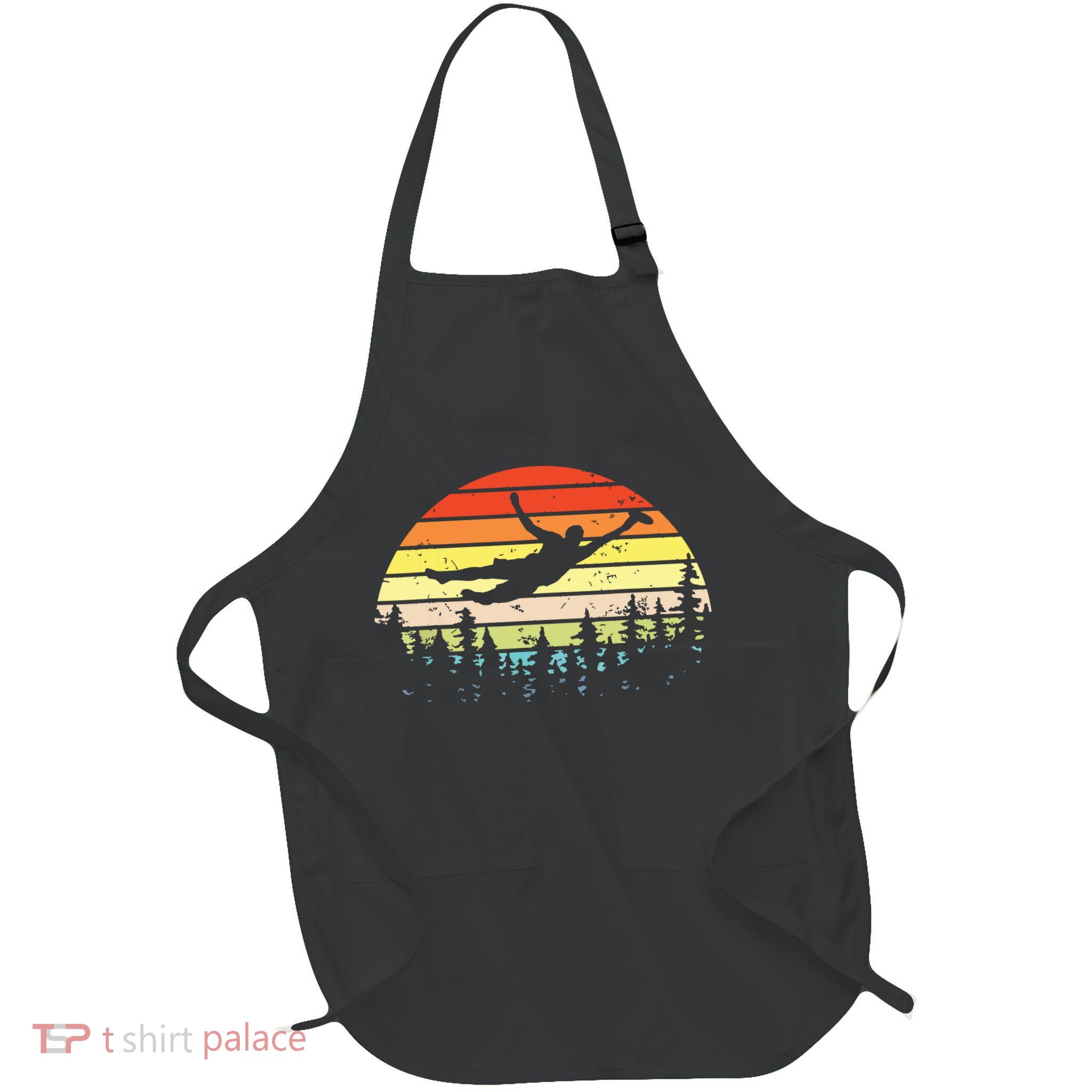 Retro Ultimate Frisbee Player Vintage Flying Disc Apron