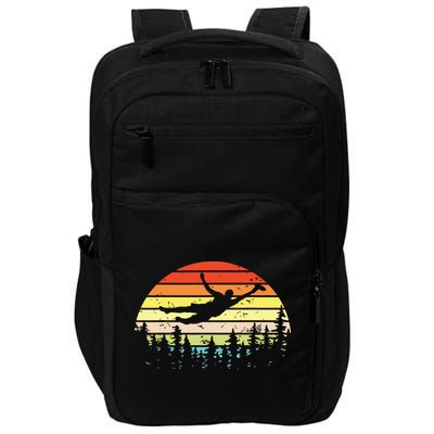 Retro Ultimate Frisbee Player Vintage Flying Disc Impact Tech Backpack