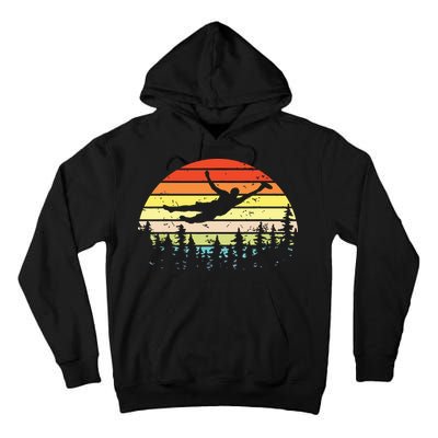 Retro Ultimate Frisbee Player Vintage Flying Disc Tall Hoodie