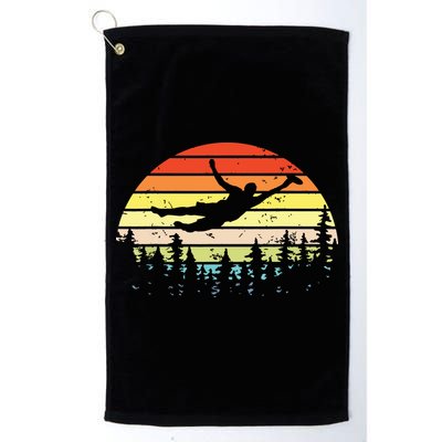 Retro Ultimate Frisbee Player Vintage Flying Disc Golf Towel