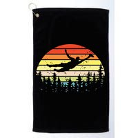 Retro Ultimate Frisbee Player Vintage Flying Disc Golf Towel