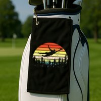 Retro Ultimate Frisbee Player Vintage Flying Disc Golf Towel