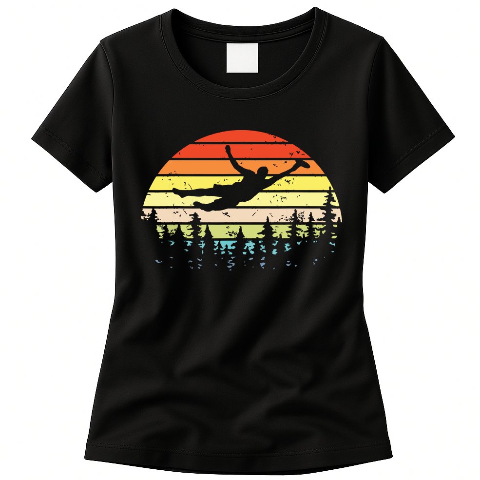 Retro Ultimate Frisbee Player Vintage Flying Disc Womens T-Shirt