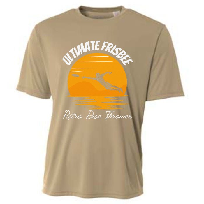 Retro Ultimate Frisbee Playervintage Flying Disc Cooling Performance Crew T-Shirt