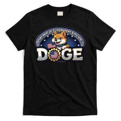 Real USA Flag DOGE Crypto Meme Dept of Government Efficiency  T-Shirt