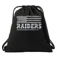 Raiders Us Flag Drawstring Bag