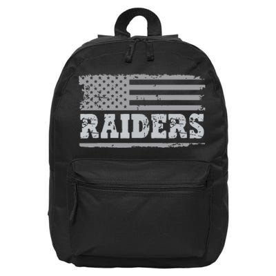 Raiders Us Flag 16 in Basic Backpack