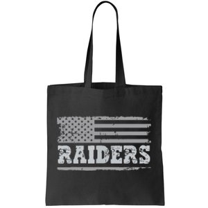 Raiders Us Flag Tote Bag