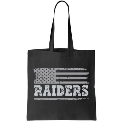 Raiders Us Flag Tote Bag