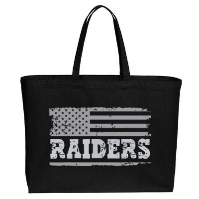 Raiders Us Flag Cotton Canvas Jumbo Tote