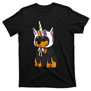 Rottweiler Unicorn Funny Dog T-Shirt