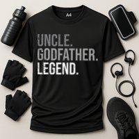 retro Uncle Godfather Legend Best Godfather Cooling Performance Crew T-Shirt