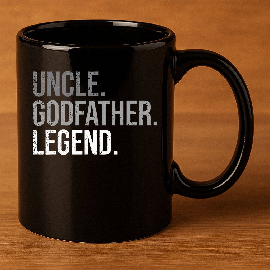 retro Uncle Godfather Legend Best Godfather 11oz C Handle Ceramic Mug