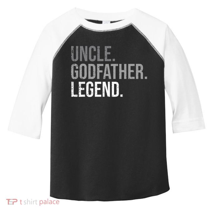 retro Uncle Godfather Legend Best Godfather Toddler Fine Jersey T-Shirt