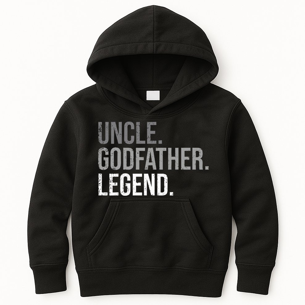 retro Uncle Godfather Legend Best Godfather Kids Hoodie