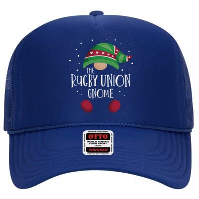 Rugby Union Gnome Family Matching Christmas Pajamas Meaningful Gift High Crown Mesh Back Trucker Hat