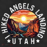 Retro Utah I Hiked Angels Landing 7 Panel Mesh Trucker Snapback Hat