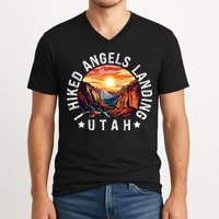 Retro Utah I Hiked Angels Landing V-Neck T-Shirt