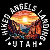 Retro Utah I Hiked Angels Landing 16 in Basic Backpack