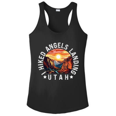 Retro Utah I Hiked Angels Landing Ladies PosiCharge Competitor Racerback Tank