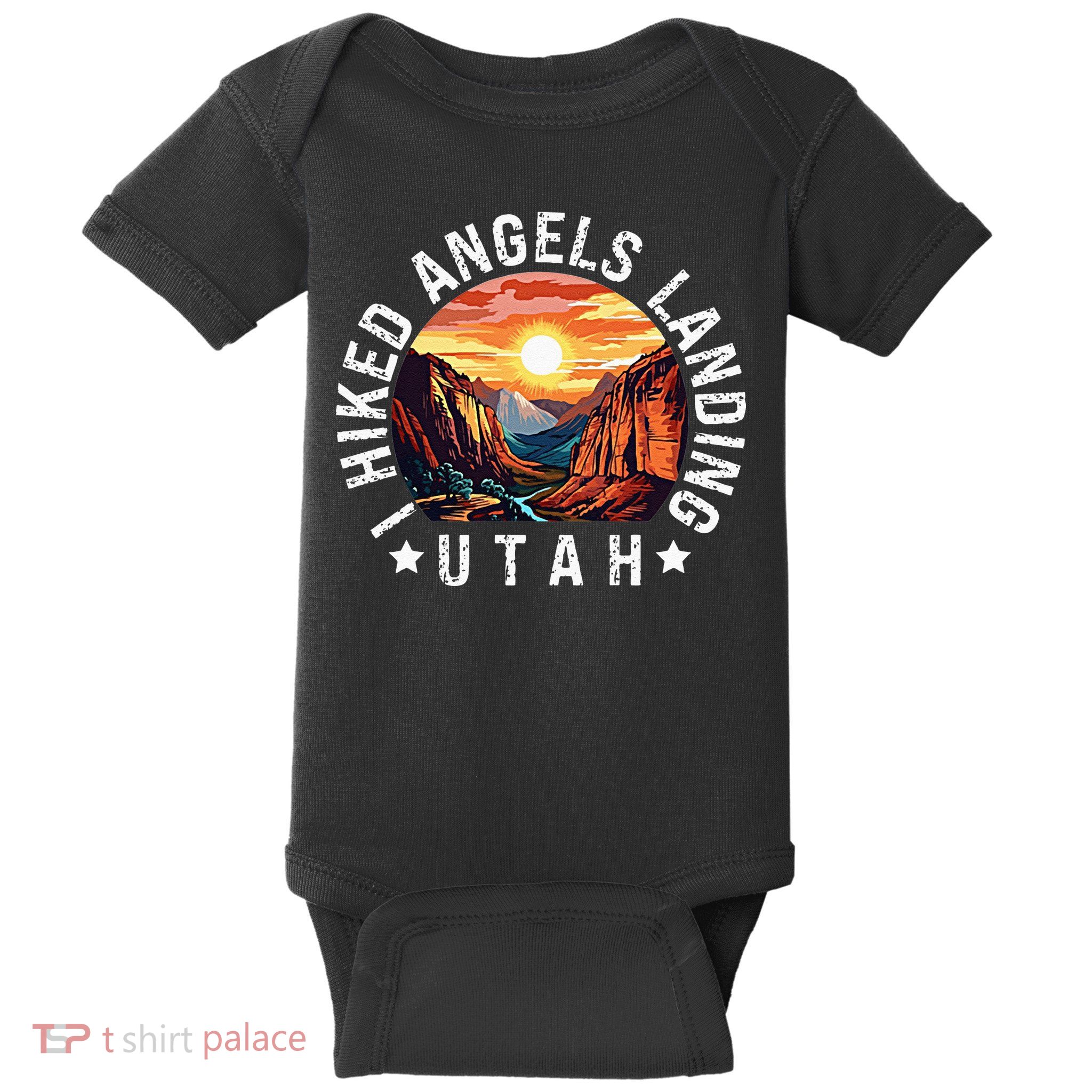 Retro Utah I Hiked Angels Landing Baby Bodysuit