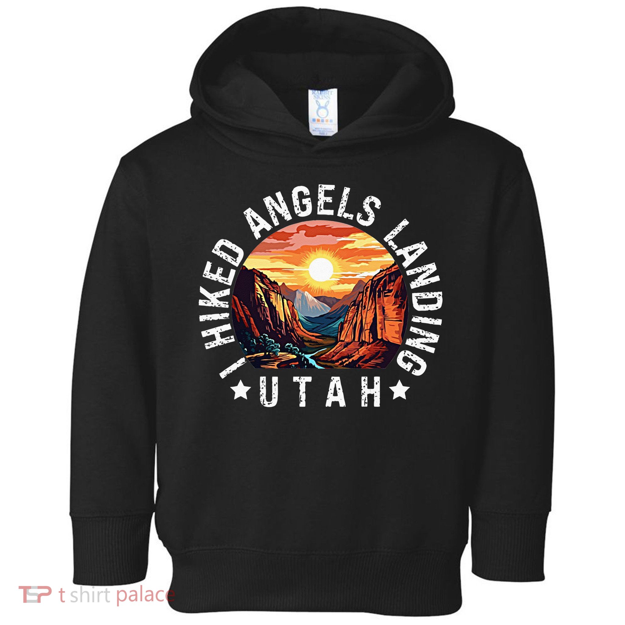 Retro Utah I Hiked Angels Landing Toddler Hoodie
