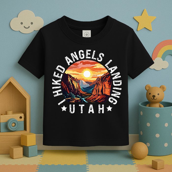 Retro Utah I Hiked Angels Landing Toddler T-Shirt